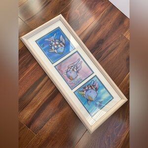 The Rainbow Fish Triple Print Framed Art Marcus Pfister Kohls 21.5”x9.5”